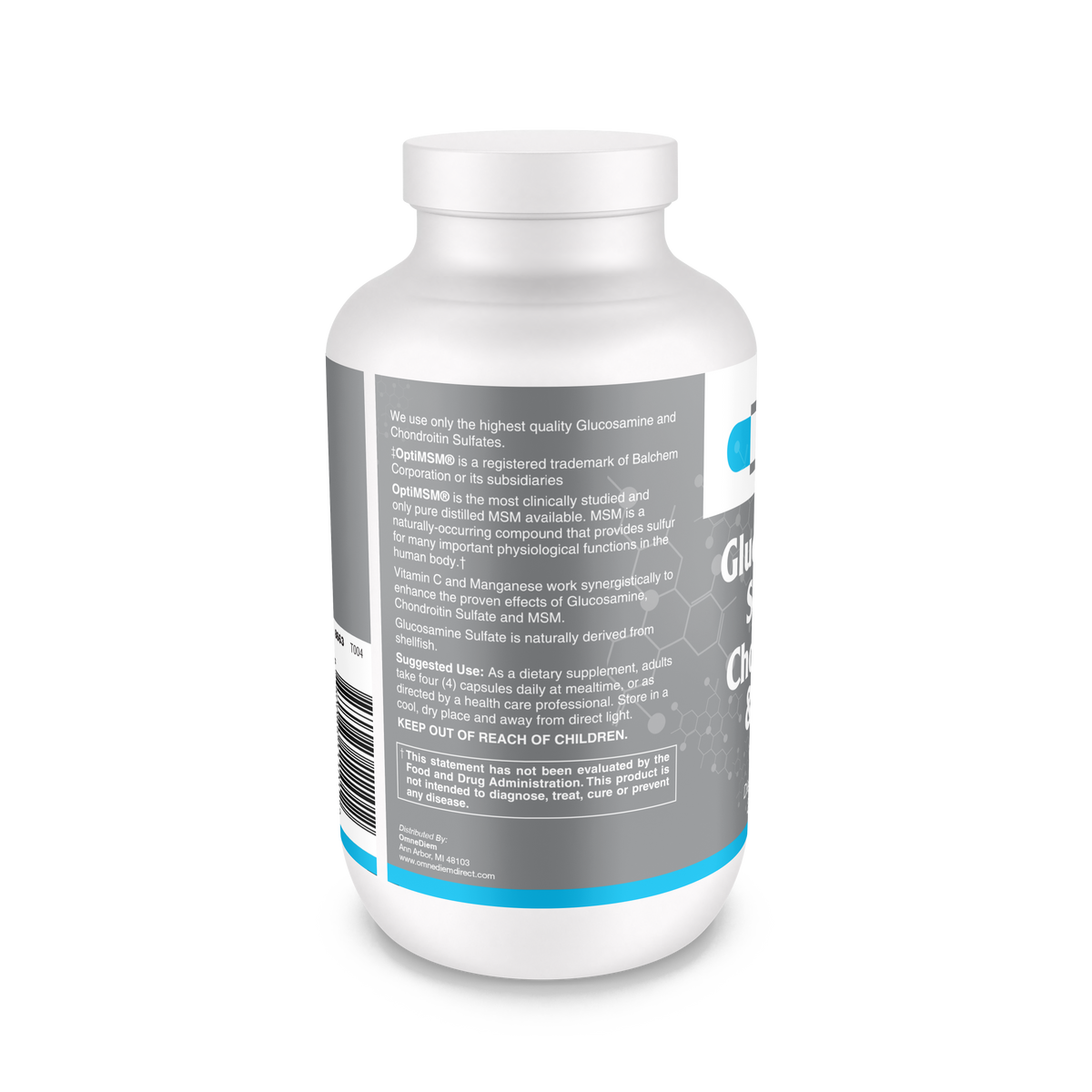 Glucosamine Sulfate, Chondroitin & MSM Capsules 240 Count