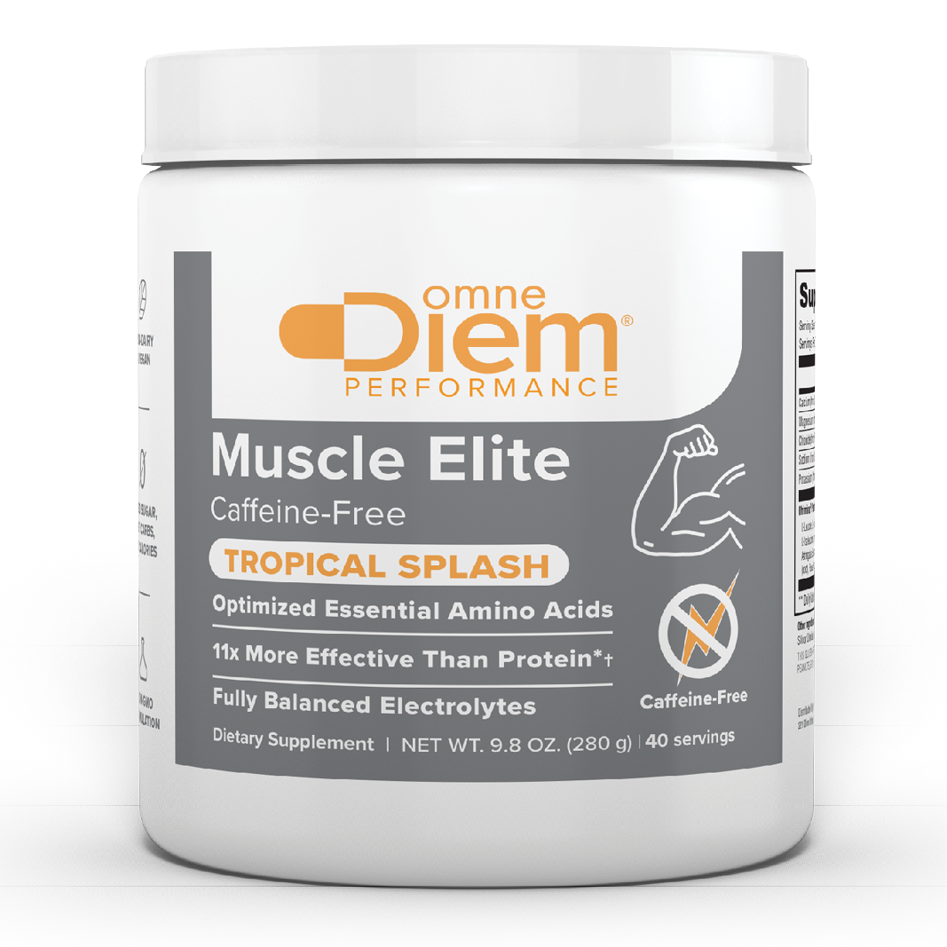 Muscle Elite Caffeine Free Tropical Splash Flavor 9.8 oz