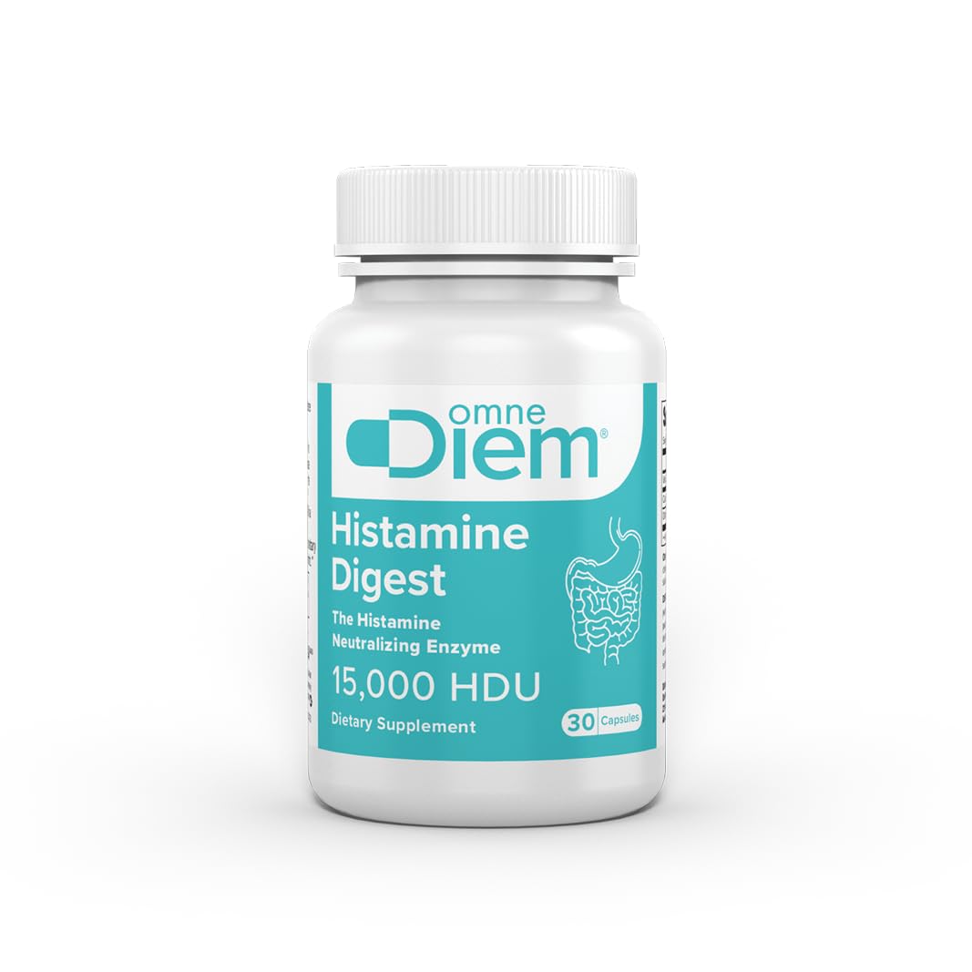 Omne Diem Histamine Digest 15000 HDU Diamine Oxidase DAO Enzyme 30 Caps
