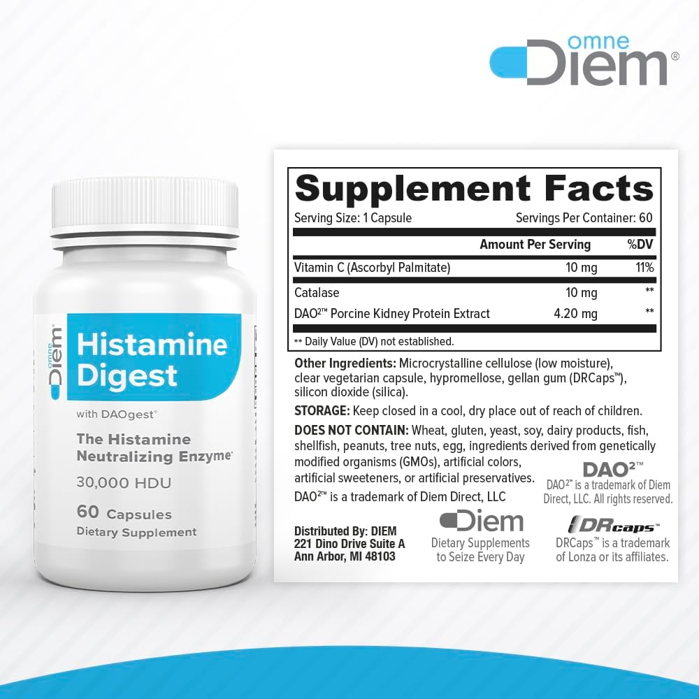 Histamine Digest 30,000 HDU Diamine Oxidase Supplement - DAO Enzyme CSP