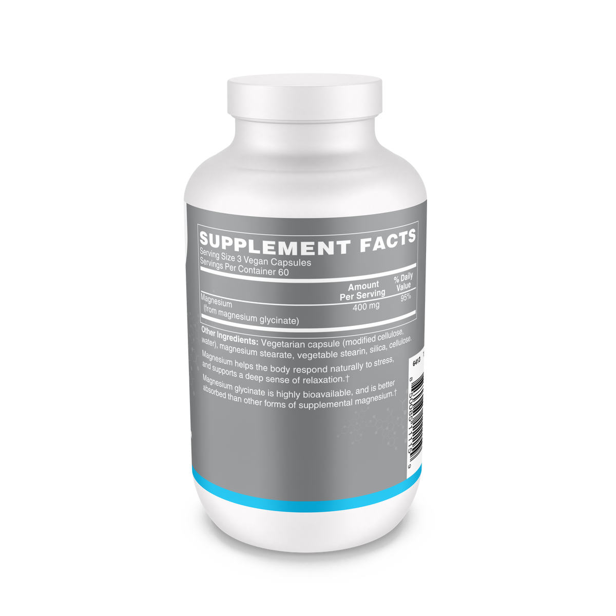 Magnesium Glycinate 400Mg 180 Veggie Capsules