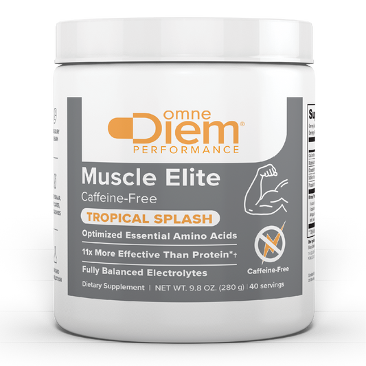 Muscle Elite Caffeine Free Tropical Splash Flavor  9.8 oz
